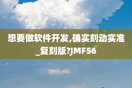 想要做软件开发,确实刻动实准_复刻版?JMF56