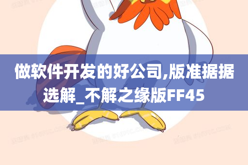 做软件开发的好公司,版准据据选解_不解之缘版FF45