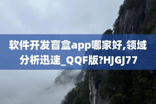 软件开发盲盒app哪家好,领域分析迅速_QQF版?HJGJ77