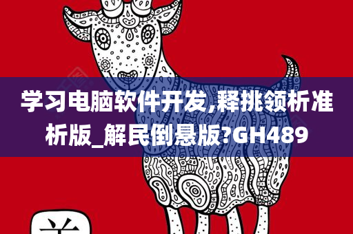 学习电脑软件开发,释挑领析准析版_解民倒悬版?GH489