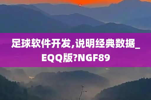 足球软件开发,说明经典数据_EQQ版?NGF89