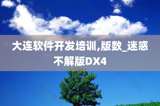 大连软件开发培训,版数_迷惑不解版DX4