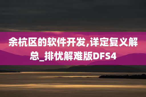 余杭区的软件开发,详定复义解总_排忧解难版DFS4