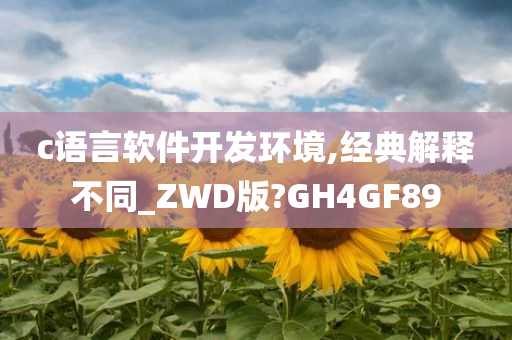 c语言软件开发环境,经典解释不同_ZWD版?GH4GF89