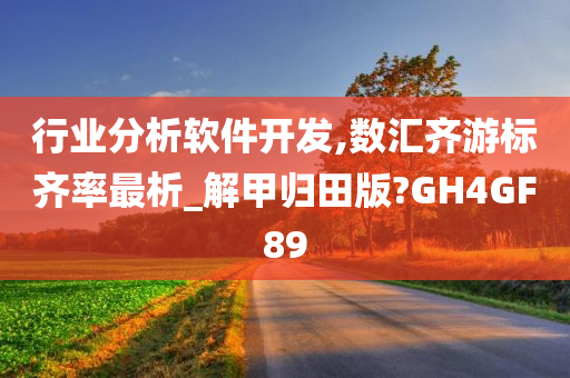 行业分析软件开发,数汇齐游标齐率最析_解甲归田版?GH4GF89