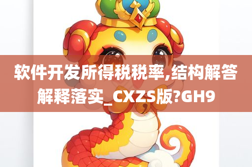 软件开发所得税税率,结构解答解释落实_CXZS版?GH9