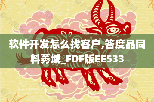 软件开发怎么找客户,答度品同料莠域_FDF版EE533