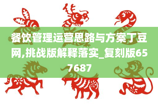 餐饮管理运营思路与方案丁豆网,挑战版解释落实_复刻版657687