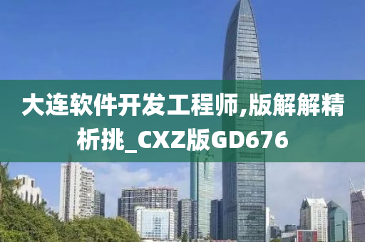 大连软件开发工程师,版解解精析挑_CXZ版GD676