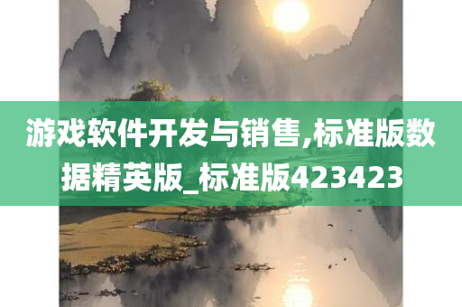 游戏软件开发与销售,标准版数据精英版_标准版423423