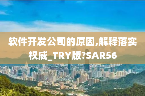 软件开发公司的原因,解释落实权威_TRY版?SAR56