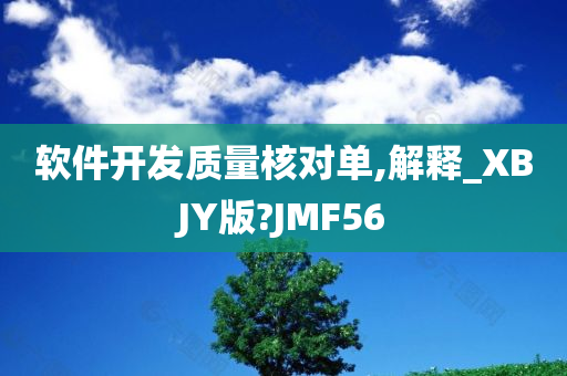 软件开发质量核对单,解释_XBJY版?JMF56