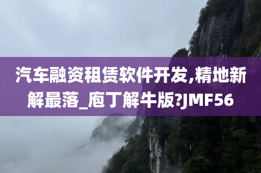 汽车融资租赁软件开发,精地新解最落_庖丁解牛版?JMF56