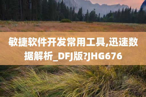 敏捷软件开发常用工具,迅速数据解析_DFJ版?JHG676