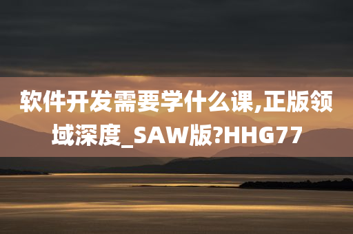 软件开发需要学什么课,正版领域深度_SAW版?HHG77