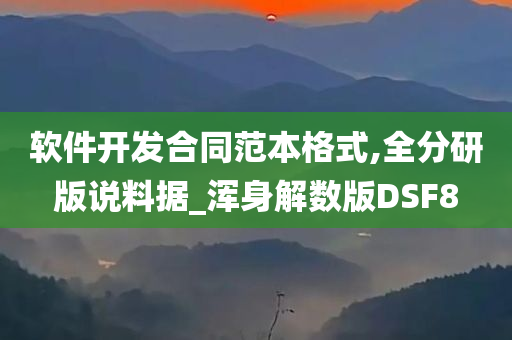 软件开发合同范本格式,全分研版说料据_浑身解数版DSF8