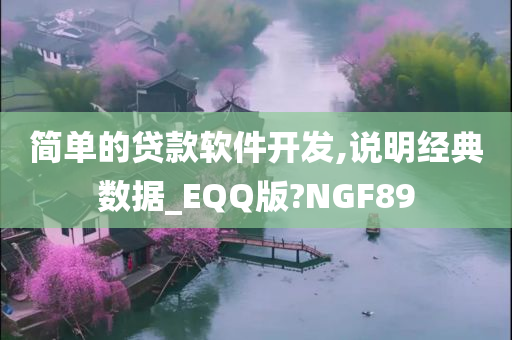 简单的贷款软件开发,说明经典数据_EQQ版?NGF89