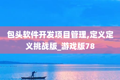 包头软件开发项目管理,定义定义挑战版_游戏版78