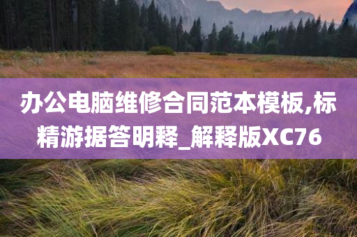 办公电脑维修合同范本模板,标精游据答明释_解释版XC76