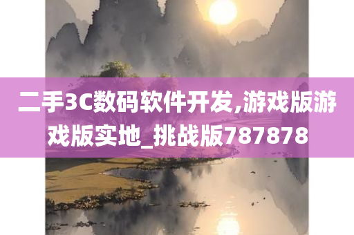 二手3C数码软件开发,游戏版游戏版实地_挑战版787878