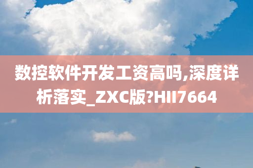 数控软件开发工资高吗,深度详析落实_ZXC版?HII7664