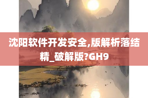 沈阳软件开发安全,版解析落结精_破解版?GH9