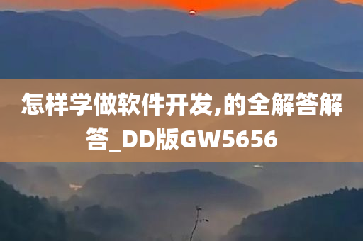 怎样学做软件开发,的全解答解答_DD版GW5656