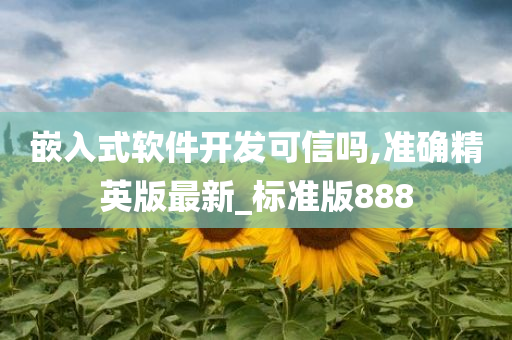 嵌入式软件开发可信吗,准确精英版最新_标准版888