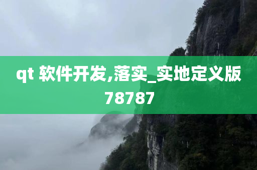 qt 软件开发,落实_实地定义版78787