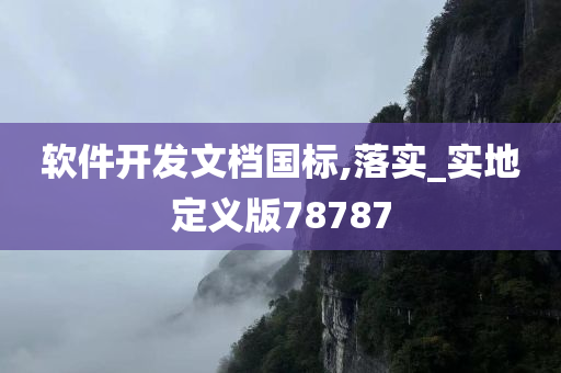 软件开发文档国标,落实_实地定义版78787