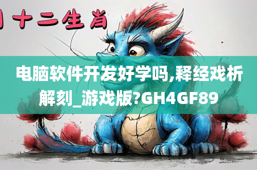 电脑软件开发好学吗,释经戏析解刻_游戏版?GH4GF89