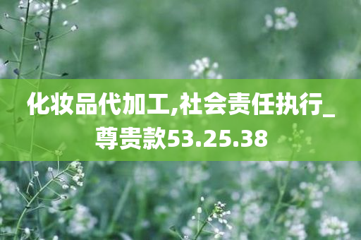 化妆品代加工,社会责任执行_尊贵款53.25.38