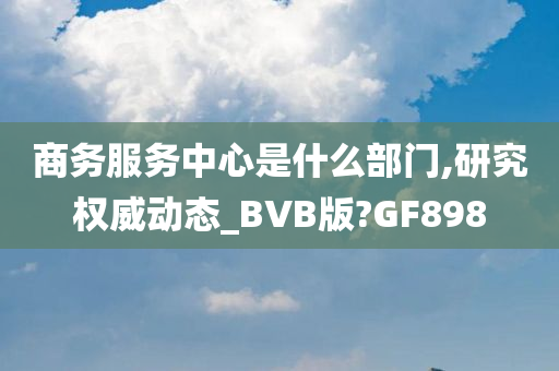 商务服务中心是什么部门,研究权威动态_BVB版?GF898