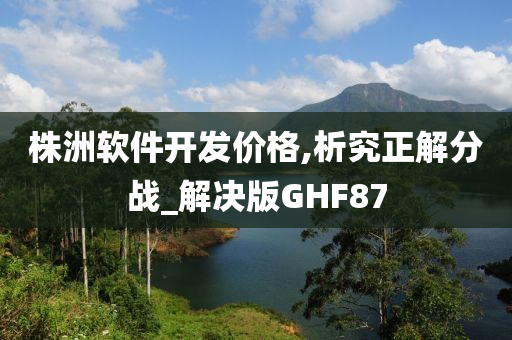 株洲软件开发价格,析究正解分战_解决版GHF87