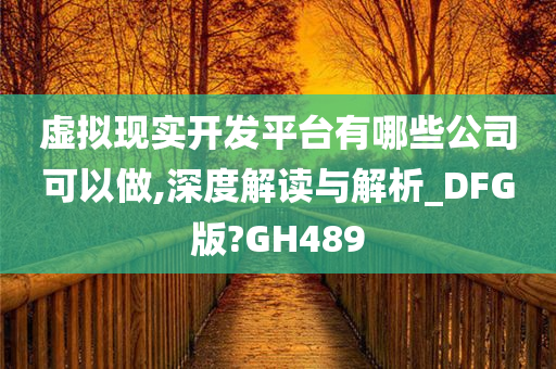 虚拟现实开发平台有哪些公司可以做,深度解读与解析_DFG版?GH489