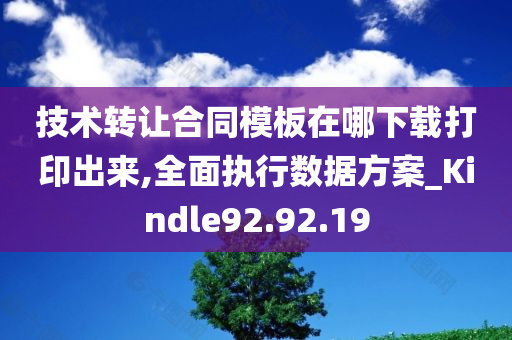 技术转让合同模板在哪下载打印出来,全面执行数据方案_Kindle92.92.19