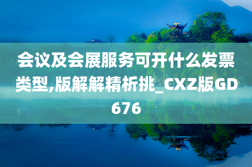 会议及会展服务可开什么发票类型,版解解精析挑_CXZ版GD676