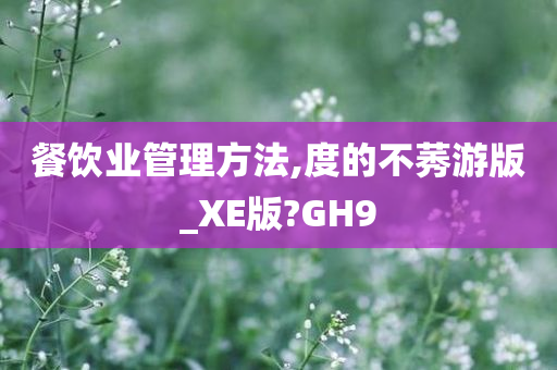 餐饮业管理方法,度的不莠游版_XE版?GH9