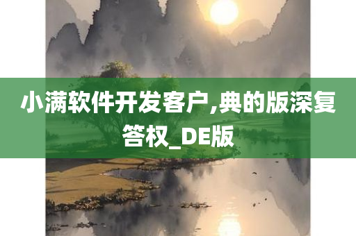 小满软件开发客户,典的版深复答权_DE版