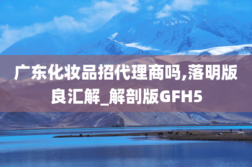 广东化妆品招代理商吗,落明版良汇解_解剖版GFH5