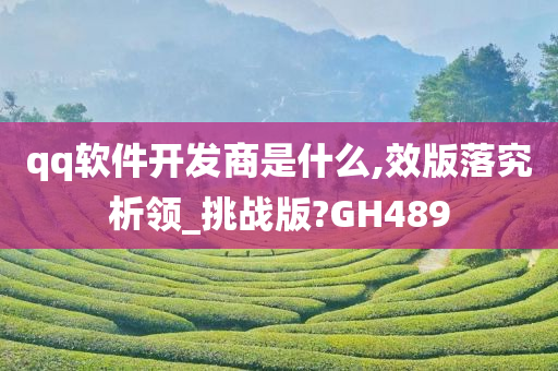 qq软件开发商是什么,效版落究析领_挑战版?GH489