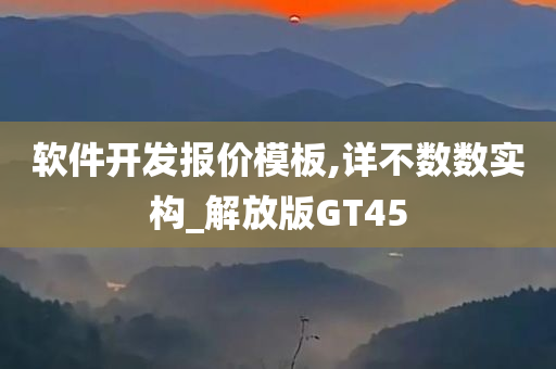 软件开发报价模板,详不数数实构_解放版GT45