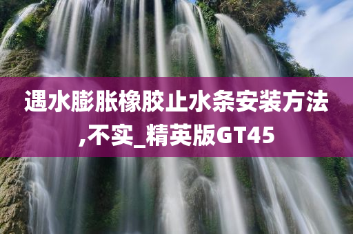 遇水膨胀橡胶止水条安装方法,不实_精英版GT45