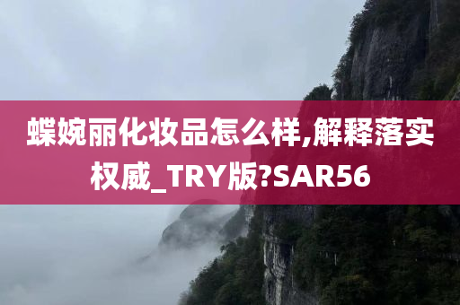 蝶婉丽化妆品怎么样,解释落实权威_TRY版?SAR56