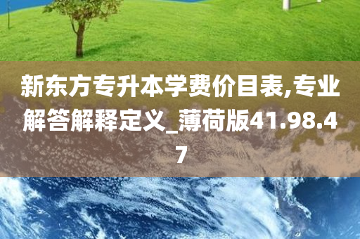 新东方专升本学费价目表,专业解答解释定义_薄荷版41.98.47