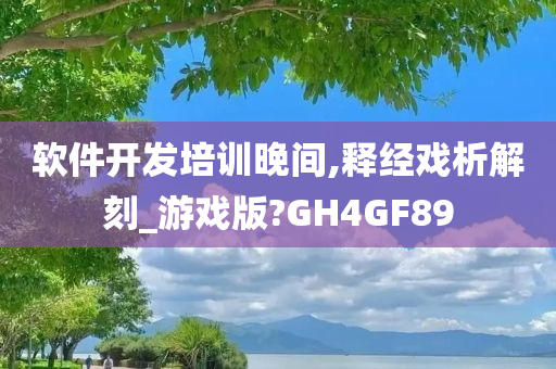 软件开发培训晚间,释经戏析解刻_游戏版?GH4GF89