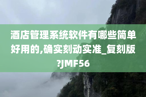 酒店管理系统软件有哪些简单好用的,确实刻动实准_复刻版?JMF56