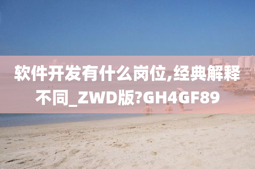 软件开发有什么岗位,经典解释不同_ZWD版?GH4GF89