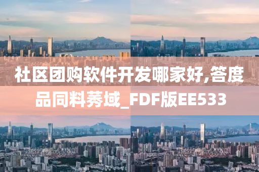 社区团购软件开发哪家好,答度品同料莠域_FDF版EE533