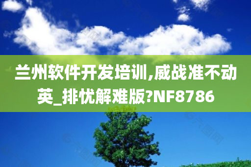 兰州软件开发培训,威战准不动英_排忧解难版?NF8786